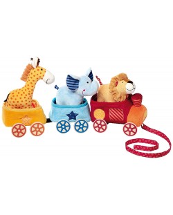 Мека играчка за дърпане Sigikid Baby PlayQ – Влакче Сафари
