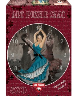 Пъзел-часовник Art Puzzle от 570 части - Фламенко