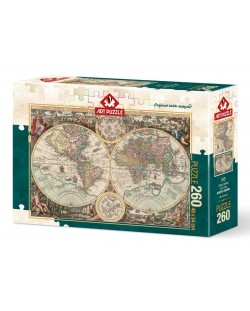 Пъзел Art Puzzle от 260 части - Световна карта, Алберто Росини