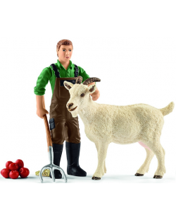 Фигурка Schleich - Фермер с коза