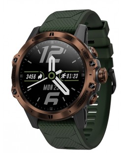 Смарт часовник Coros - Vertix, 1.2", кафяв/зелен