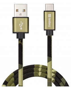 Кабел Sandberg - USB-C, 1 m, Camouflage