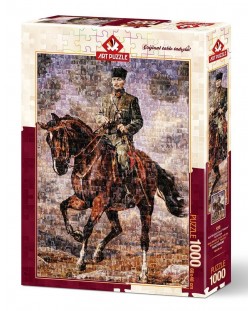Пъзел Art Puzzle от 1000 части - Мустафа Кемал с неговия кон Сакаря