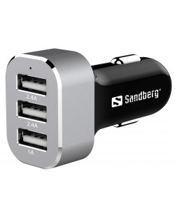 Зарядно за кола Sandberg - Multi Car Charger, USB-A, 36W,черно