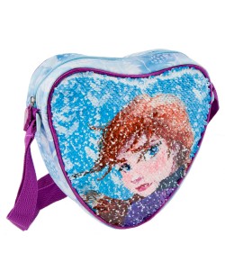 Детска чанта за рамо Starpak Frozen - Сърце, с пайети, асортимент