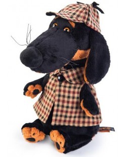 Плюшена играчка Budi Basa - Кученце Ваксон, с детективски костюм, 25 cm