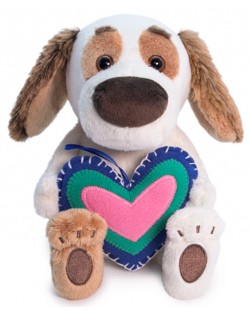 Плюшена играчка Budi Basa - Кученце Барти бебе с голямо сърце, 20 cm
