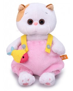 Плюшена играчка Budi Basa - Коте Ли-Ли бебе в плюшен гащеризон, 20 cm