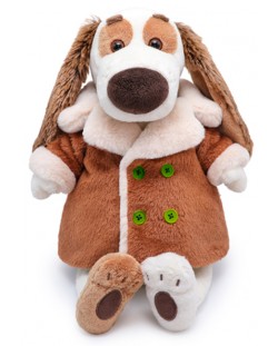 Плюшена играчка Budi Basa - Кученце Бартоломей с мъхесто палто, 27 cm