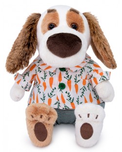Плюшена играчка Budi Basa - Кученце Барти бебе с риза и панталони, 20 cm