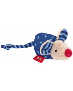 Бебешка дрънкалка Sigikid Grasp Toy – Синя мишка, 8 cm