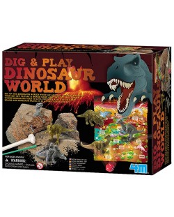 Детска игра 4M - Разкопай и играй, Светът на динозаврите