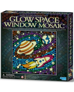 Творчески комплект 4M - Светеща мозайка за прозорец, Космос