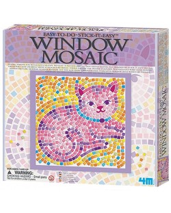 Творчески комплект 4M - Мозайка за прозорец, Котка