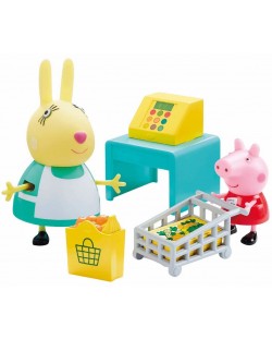 Комплект фигурки Peppa Pig - Супермаркет, с 2 фигурки
