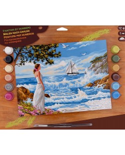 Творчески комплект за рисуване KSG Crafts - Шедьовър, Морски бряг
