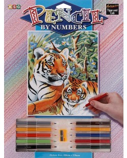 Творчески комплект за рисуване KSG Crafts - Тигри