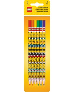 Комплект цветни моливи Lego Wear - Iconic, 6 броя