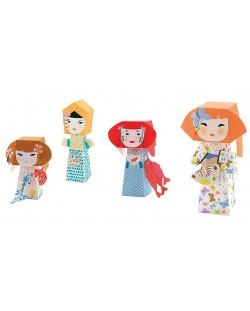 Творчески комплект Djeco – Японски кукли