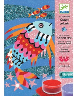 Творчески комплект за рисуване с пясък Djeco – Рибки