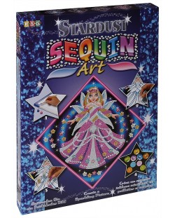 Творчески комплект KSG Crafts Sequin Art Stardust - Изкуство с пайети и брокат, Принцеса