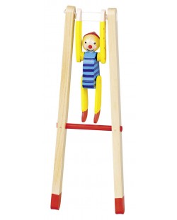 Дървена игра Goki - Клоун на стълба