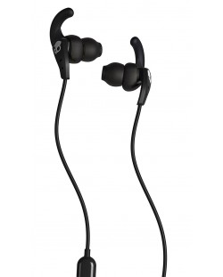 Спортни слушалки с микрофон Skullcandy - Set, черни/бели