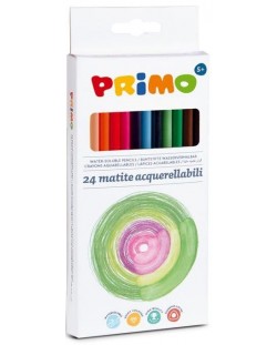 Акварелни моливи Primo - 24 цвята, триъгълни