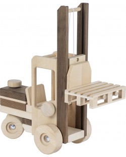 Дървена играчка Goki, Nature - Мотокар
