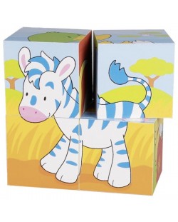 Дървени кубчета - Животни, четири части