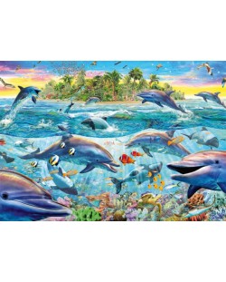 Пъзел Schmidt от 500 части - Рифа на делфините, Ейдриан Честърман
