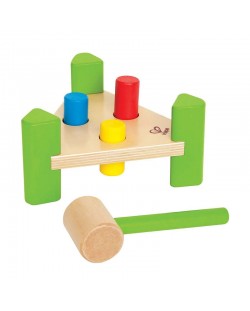 Дървена играчка Hape - Игра с чукче и фигури