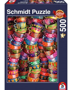 Пъзел Schmidt от 500 части - Пъстри чаши