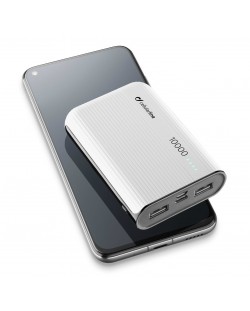 Портативна батерия Cellularline - PowerTank, 10000 mAh, бяла