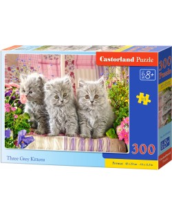 Пъзел Castorland от 300 части - Три сиви котенца