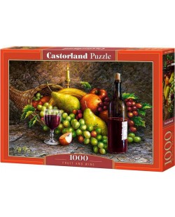 Пъзел Castorland от 1000 части - Плодове и вино