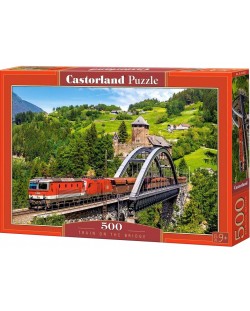 Пъзел Castorland от 500 части - Влак на моста