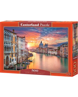 Пъзел Castorland от 500 части - Венеция по залез