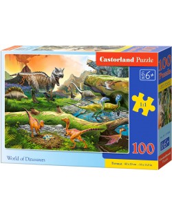 Пъзел Castorland от 100 части - Светът на динозаврите