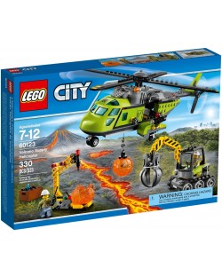 Конструктор Lego City Volcano Explorers - Хеликоптер за доставки (60123)