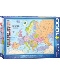 Пъзел Eurographics от 1000 части – Карта на Европа