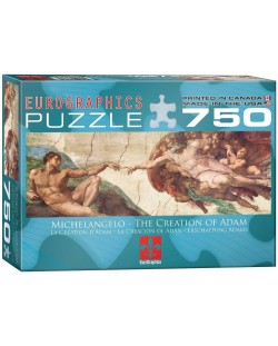 Панорамен пъзел Eurographics от 750 части – Създаването на Адам, Микеланджело