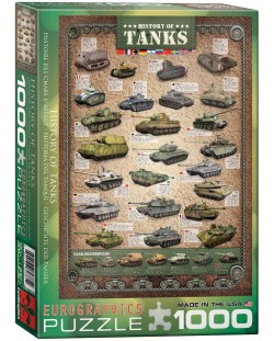 Пъзел Eurographics от 1000 части –  Историята на танковете