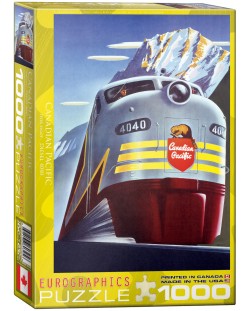 Пъзел Eurographics от 1000 части –  Железниците на Канадският Пасифик, Дизелов локомотив