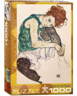 Пъзел Eurographics от 1000 части –  Жената на художника, Егон Шиле