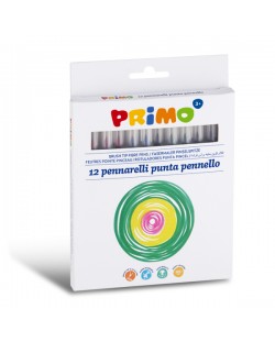 Флумастери с четка Primo - 12 цвята