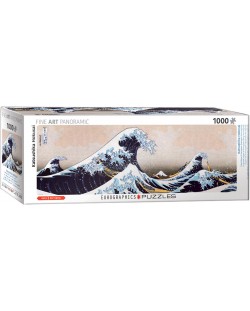 Панорамен пъзел Eurographics от 1000 части - Голямата вълна на Канагава