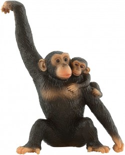 Фигурка Bullyland Animal World - Шимпанзе с бебе