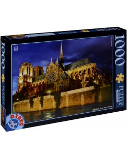 Пъзел D-Toys от 1000 части - Катедралата Нотр Дам, Франция