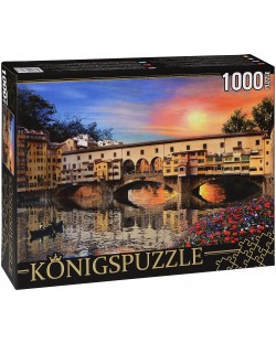 Пъзел Königspuzzle от 1000 части -  Мостът Понте Векио, Флоренция